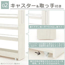 すき間ワゴンラック ロータイプ〔幅10～20cm〕 隙間収納ラック ロータイプ キャスター付き 可動棚 キッチン ワゴン 薄型 ぼん家具
