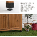 天然木ウッドストッカー〔小サイズ〕 屋外収納庫 物置き 屋外 倉庫 物置き おしゃれ 小型 スリム 屋外収納棚 収納庫 ガレージ コンテナ 木製 マグネット扉 木製物置 収納 収納棚 園芸 ラック ぼん家具