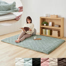 極厚マット2点セット〔130×185cm〕 極厚マット カバー 2点セット 高反発ウレタンマット マイクロファイバー あったか 130×185cm 約 厚さ5cm ラグマット 1.5畳 冬用 ごろ寝マット ぼん家具
