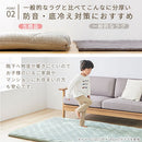 極厚マット2点セット〔185×185cm〕 極厚マット カバー 2点セット 高反発ウレタンマット マイクロファイバー あったか 185×185cm 約 厚さ5cm ラグマット 2畳 冬用 ごろ寝マット ぼん家具
