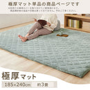 極厚マット〔185×240cm〕 極厚マット 単品 約 厚さ5cm 高反発ウレタンマット カバーリングマット 185×240cm ラグマット 3畳 年中使える ごろ寝マット マット全面 滑り止め ぼん家具