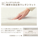 極厚マット2点セット〔185×240cm〕 ラグ 極厚マット カバー 2点セット ラグマット 高反発ウレタンマット マイクロファイバー あったか 185×240cm 冬用 洗える ぼん家具
