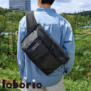laborioショルダーバッグ ショルダーバッグ 斜めがけバッグ 大きめ ボディバッグ 大容量 収納 ブラック 黒 ポケット サブストラップ 通勤 通学 蒸れにくい メンズ レディース Laborio