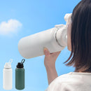 laborio水筒 水筒 1000ml ステンレスボトル 保冷 保温 ダイレクトボトル 1L 大容量 保冷水筒 広口 洗いやすい 滑り止め 真空断熱 無地 シンプル 直飲み 大きめ Laborio