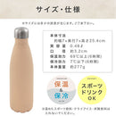 laborio水筒 ロケットサーモボトル 水筒 480ml 500ml弱 ステンレスボトル 保冷 保温 マグボトル マイボトル スリム 保冷水筒 真空断熱 無地 シンプル 直飲み 細口 Laborio
