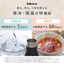 laborio水筒 ロケットサーモボトル 水筒 480ml 500ml弱 ステンレスボトル 保冷 保温 マグボトル マイボトル スリム 保冷水筒 真空断熱 無地 シンプル 直飲み 細口 Laborio