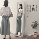 アンティーク調ミラー〔Eタイプ〕 姿見 全身鏡 スタンドミラー おしゃれ 収納 スリム アンティーク ゴールド 白 高さ160 横40 木製 インテリア 玄関 リビング 寝室 ぼん家具