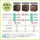 キューブボックス収納〔幅40cm〕オープン・棚付き・扉付き