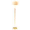 フロアライト ファブリックシェード 真鍮 間接照明 スタンドライト 照明スタンド フロアライト led E26 おしゃれ 北欧 シェード フットスイッチ コンセント 天然木  noji ノジー noji