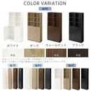 木製ラック 扉付き ハイタイプ本棚〔幅30cm/44cm/60cm/90cm〕