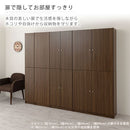 木製ラック 扉付き ハイタイプ本棚〔幅30cm/44cm/60cm/90cm〕
