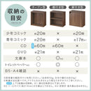キューブボックス収納〔幅35cm・薄型〕オープン・棚付き・扉付き
