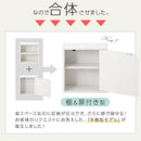 キューブボックス収納〔幅35cm・薄型〕棚＋扉付き
