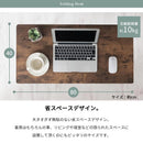 折りたたみ式テーブル パソコンデスク 折りたたみデスク 作業机 コンパクト おしゃれ 木製 キャスター付 約 幅80 奥行40 高さ70 折り畳み 省スペース 大理石風 アンティーク ぼん家具