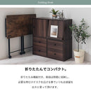 折りたたみ式テーブル パソコンデスク 折りたたみデスク 作業机 コンパクト おしゃれ 木製 キャスター付 約 幅80 奥行40 高さ70 折り畳み 省スペース 大理石風 アンティーク ぼん家具