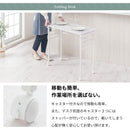 折りたたみ式テーブル パソコンデスク 折りたたみデスク 作業机 コンパクト おしゃれ 木製 キャスター付 約 幅80 奥行40 高さ70 折り畳み 省スペース 大理石風 アンティーク ぼん家具
