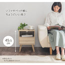 引き出し付きサイドテーブル サイドテーブル ベッドサイドテーブル ナイトテーブル 収納 引き出し ソファ テーブル ミニテーブル ソファーテーブル サイドチェスト A4 茶色 白 ぼん家具