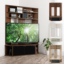 [ 幅120cm ] コーナーテレビ台 テレビ台 テレビボード tvボード コーナー 50インチ対応 収納 おしゃれ ハイタイプ コーナーテレビ台 テレビ棚 壁面収納 ガラス扉 120cm幅 43型 50型 ぼん家具