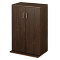 マルチ収納ラック 本棚  扉付き 4段 可動棚  収納棚 コミック 漫画 cd キャビネット 大容量 木目調 北欧 ぼん家具