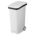 ペダルダストボックス31L リス スムース ゴミ箱 キッチン 45リットル袋対応 ふた付き キャスター 分別 ダンパー付き レジ袋 スリム 容量約30L 白 黒 銀色 茶色 おしゃれ ぼん家具