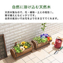 木製樽プランター プランター 花壇 ガーデニング 鉢 寄せ植え かご おしゃれ 木製 屋外 室内 スリム 軽量 長方形 横長 樽 ボックス 50cm 園芸 菜園 ベランダ 玄関 ぼん家具