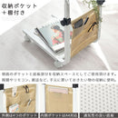 ベッドテーブル ショート 幅48cm×奥行35cm サイドテーブル 昇降 移動式 ナイトテーブル キャスター付き 収納ポケット 昇降テーブル 棚付き ベッドテーブル 介護 ベッドサイドテーブル 高さ調整 ぼん家具