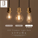 LEDフィラメント電球〔ロング〕 LED電球 ナス型 E26 40W 電球色 昼白色 レトロ エジソン球 広配光 LEDフィラメント電球 ガラス 透明 クリア電球 フィラメント クリア 64mm径 ロング ぼん家具